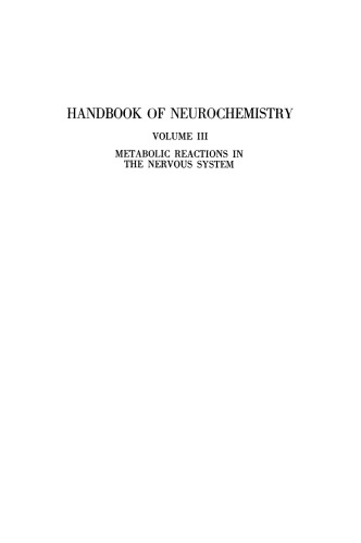 Metabolic Reactions in the Nervous System