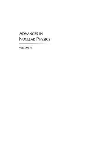 Advances in Nuclear Physics