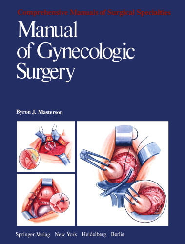 Manual of Gynecologic Surgery