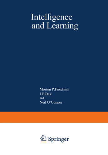 Intelligence and Learning