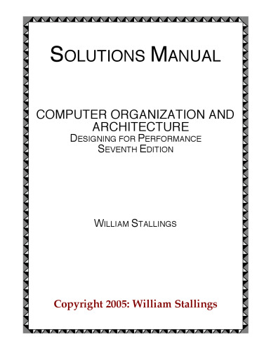 Computer organization and architecture: designing for performance