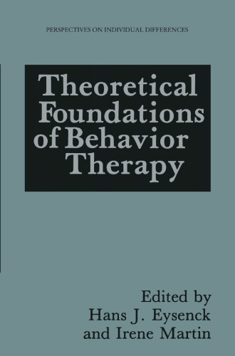 Theoretical Foundations of Behavior Therapy