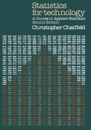 Statistics for Technology: A Course in Applied Statistics