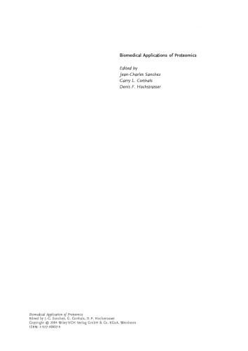 Biomedical Application of Proteomics