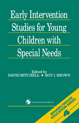 Early Intervention Studies for Young Children with Special Needs
