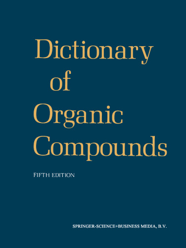 Dictionary of Organic Compounds