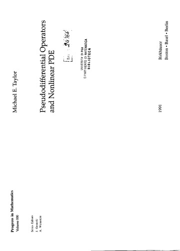 Pseudodifferential operators and nonlinear PDE