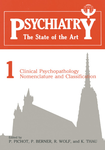 Clinical Psychopathology Nomenclature and Classification