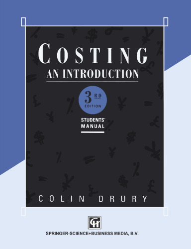 Costing An introduction: Students’ Manual