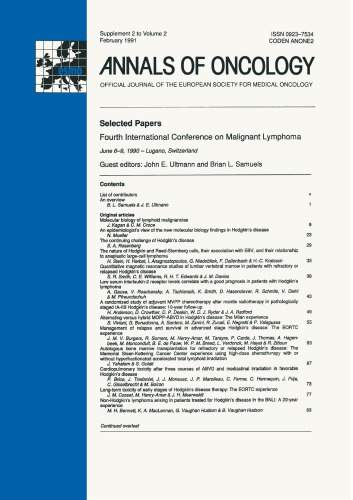 Annals of Oncology: Official Journal of the European Society for Medical Oncology