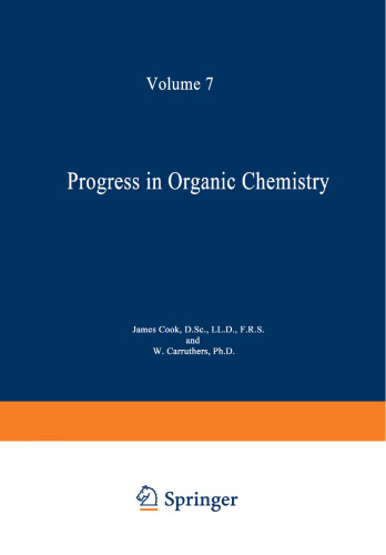 Progress in Organic Chemistry: Volume 7