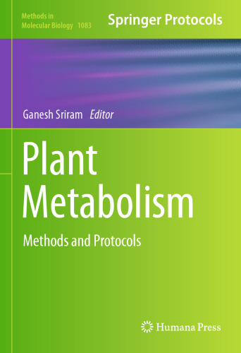 Plant Metabolism: Methods and Protocols
