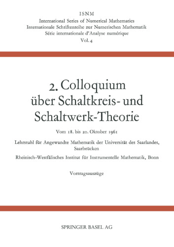 2. Colloquium Über Schaltkreis- und Schaltwerk-Theorie