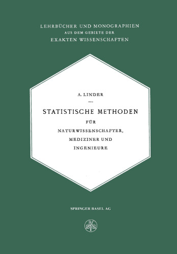 Statistische Methoden: Für Naturwissenschafter, Mediziner und Ingenieure