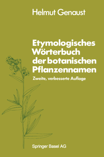 Etymologisches Wörterbuch der botanischen Pflanzennamen