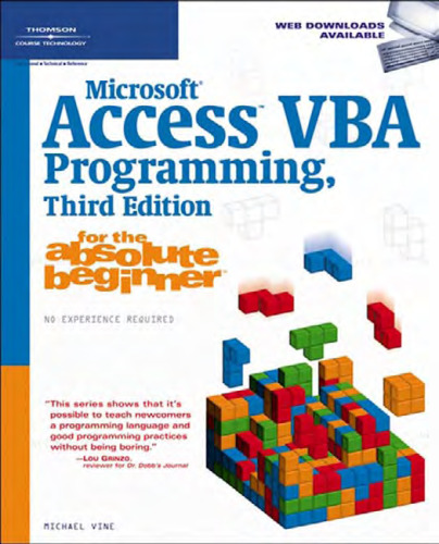 Microsoft Access VBA programming for the absolute beginner
