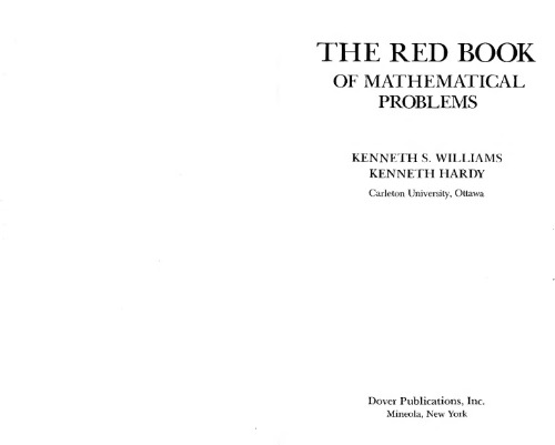 The red book of mathematical problems