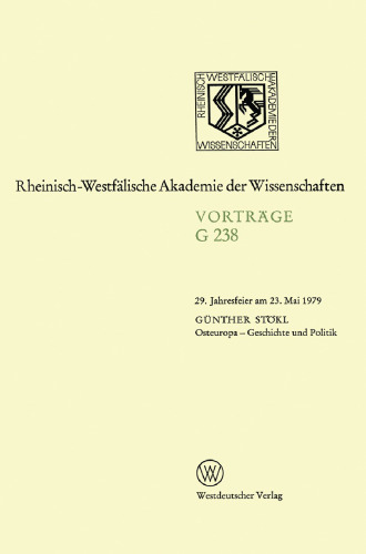 Osteuropa — Geschichte und Politik: 29. Jahresfeier am 23. Mai 1979