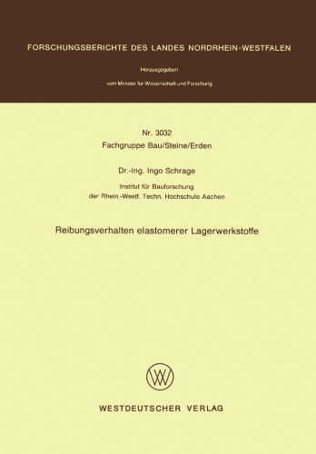 Reibungsverhalten elastomerer Lagerwerkstoffe