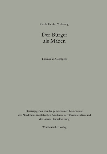 Der Bürger als Mäzen
