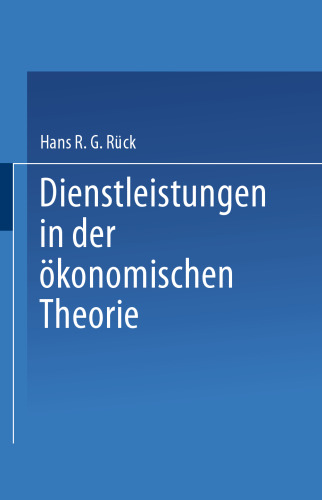 Dienstleistungen in der ökonomischen Theorie