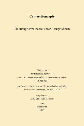 Center-Konzepte: Ein integrierter theoretischer Bezugsrahmen