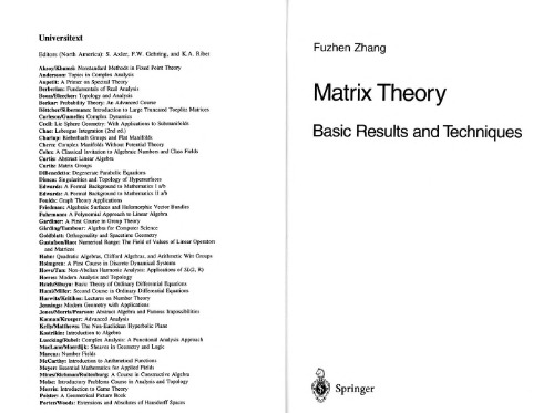 Matrix theory: basic results and techniques