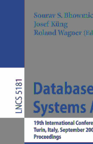 Database and Expert Systems Applications: 19th International Conference, DEXA 2008, Turin, Italy, September 1-5, 2008. Proceedings