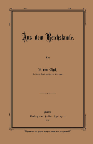 Aus dem Reichslande