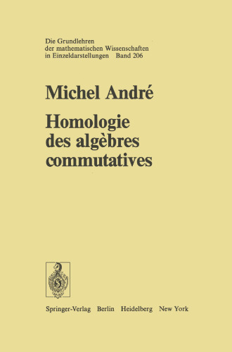 Homologie des algèbres commutatives