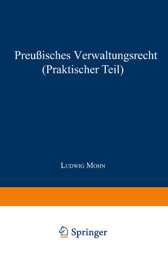 Preußisches Verwaltungsrecht (Praktischer Teil)