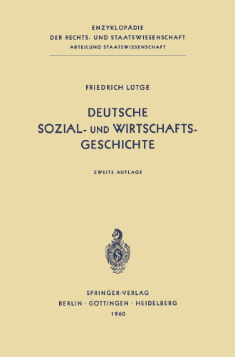 Deutsche Sozial- und Wirtschaftsgeschichte: Ein Überblick
