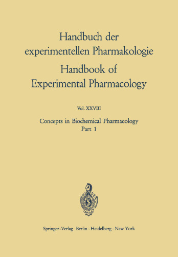 Concepts in Biochemical Pharmacology: Part 1