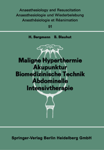 Maligne Hyperthermie Akupunktur Biomedizinische Technik Abdominelle Intensivtherapie