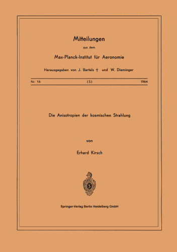 Die Anisotropien der Kosmischen Strahlung