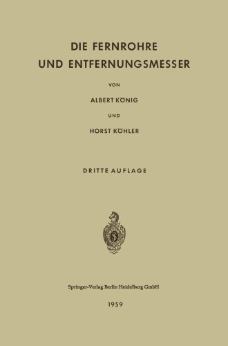 Die Fernrohre und Entfernungsmesser