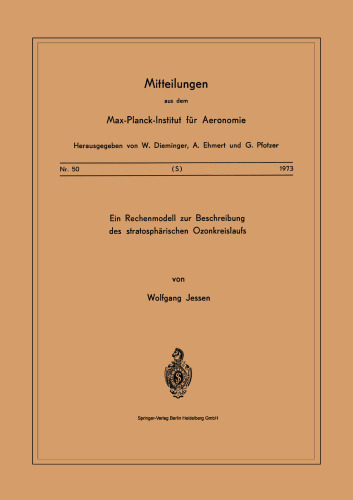 Ein Rechenmodell zur Beschreibung des Stratosphärischen Ozonkreislaufs