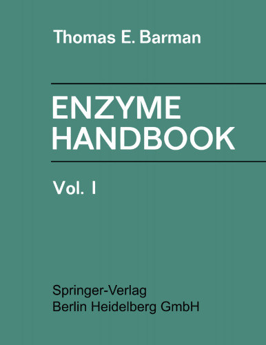 Enzyme Handbook: Volume I
