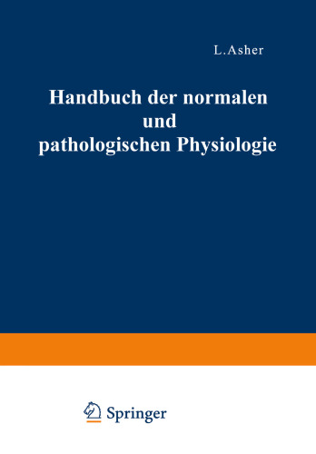 Correlationen des Zirkulationssystems Mineralstoffwechsel · Regulation des Organischen Stoffwechsels · Die Correlativen Funktionen des Autonomen Nervensystems II