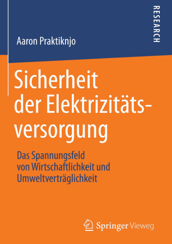 Sicherheit der Elektrizitätsversorgung: Das Spannungsfeld von Wirtschaftlichkeit und Umweltverträglichkeit