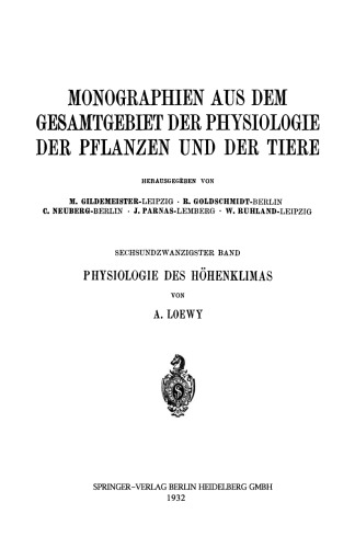 Physiologie des Höhenklimas