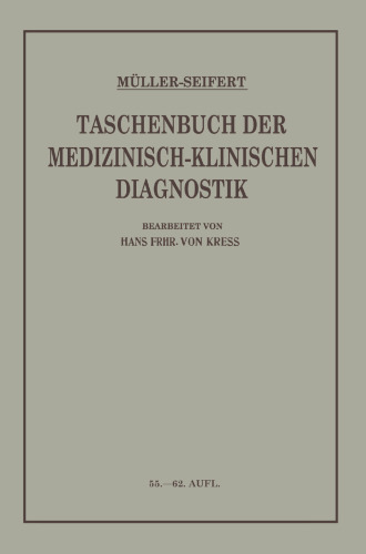 Taschenbuch der Medizinisch Klinischen Diagnostik