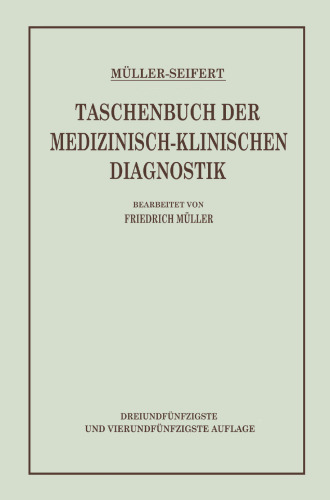 Taschenbuch der Medizinisch-Klinischen Diagnostik