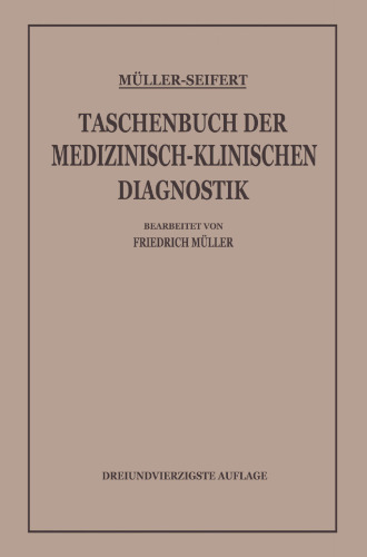 Taschenbuch der Medizinisch-Klinischen Diagnostik