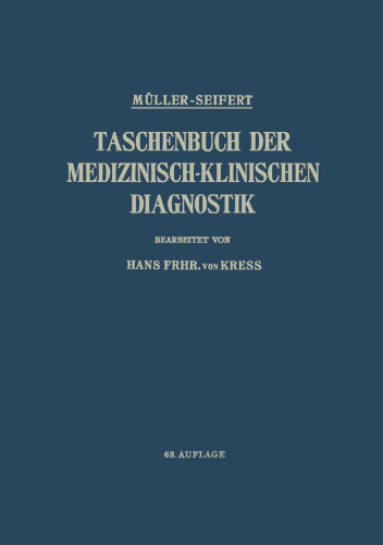 Taschenbuch der Medizinisch-Klinischen Diagnostik