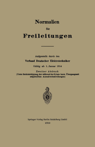 Normalien für Freileitungen