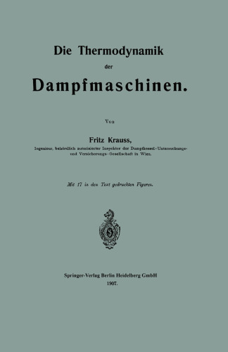 Die Thermodynamik der Dampfmaschinen