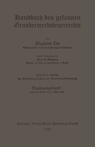 Handbuch des gesamten Grunderwerbsteuerrechts