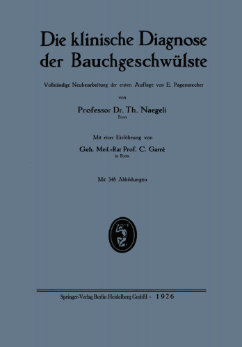 Die klinische Diagnose der Bauchgeschwülste