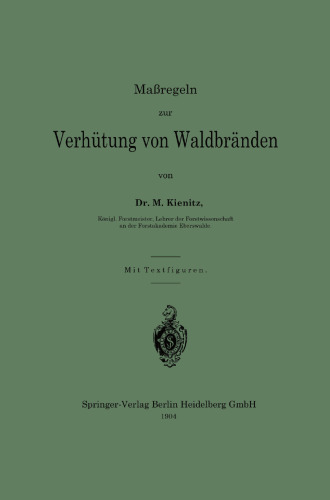 Maßregeln zur Verhütung von Waldbränden
